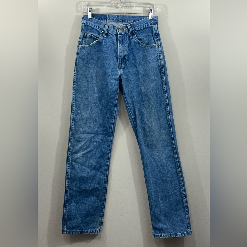 Wrangler Women's Denim Blue Straight Leg Jeans